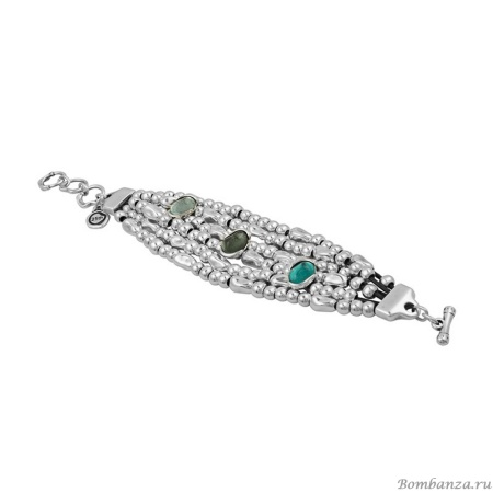 Браслет Ciclon, Siena, c муранским стеклом, кожа, CN-232127 бирюзовый