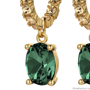 Серьги Dyrberg Kern, BARBARA SG EMERALD GREEN /GOLDEN, 430125 Серьги Dyrberg Kern, BARBARA SG EMERALD GREEN /GOLDEN, 430125