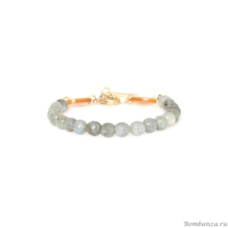 Браслет Nature Bijoux, Eclipse, с лабрадоритом и перламутром, NB25.2-13-44230 серый