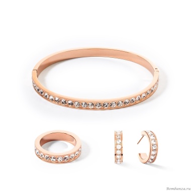 Браслет Coeur de Lion, Crystal-Rose gold 19 см 0131/37-1822. Германия