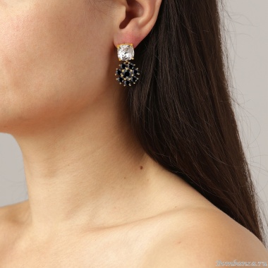 Серьги Dyrberg Kern, POPPY SG CRYSTAL / BLACK, 470119 Серьги Dyrberg Kern, POPPY SG CRYSTAL / BLACK, 470119