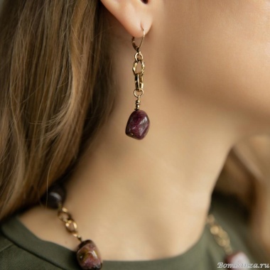 Серьги Lanzerotti, Elisir, с турмалином и гематитом, LZ-25.10-312 коричневый