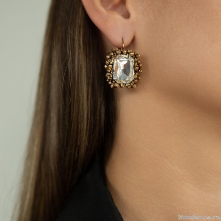 Серьги Celeste G, с кристаллом Swarovski, CS25.1-2080 хрустальный