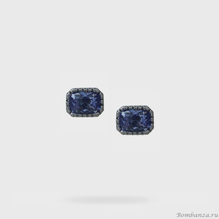 Серьги Katerina Vassou, Keystone, с кристаллом, KV24.2-401565BTANZANITE фиолетовый