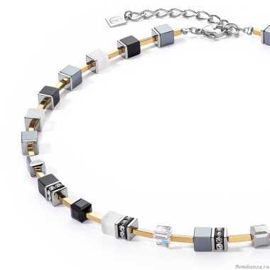Колье Coeur de Lion, Black-White-Grey, 2700/10-1333 Колье Coeur de Lion, Black-White-Grey, 2700/10-1333