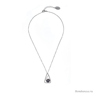 Колье Catherine Bijoux, Half moon, с кристаллом, CB25.1-5352AS серебристый
