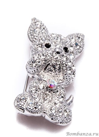 Брошь Moon Paris  MCH-1710-009_3956 серебристый 