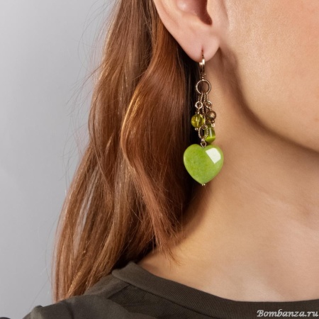 Серьги Lanzerotti, Verde, кошачий глаз, хризолит, жад, LZ-24.12-596 зеленый Серьги Lanzerotti, Verde, кошачий глаз, хризолит, жад, LZ-24.12-596 зеленый