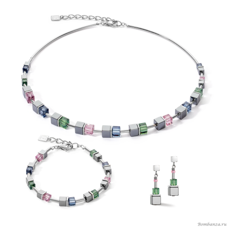 Пусеты Coeur de Lion, Blue-Green-Lilac 5020/21-0754. Германия