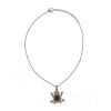 Колье Alcozer&J, лягушка с халькопиритом и гранатом, AL2411-C68FZ24 золотистый