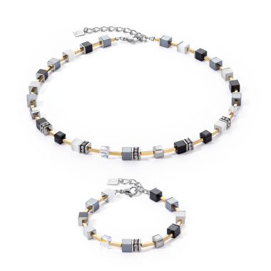 Колье Coeur de Lion, Black-White-Grey, 2700/10-1333 Колье Coeur de Lion, Black-White-Grey, 2700/10-1333
