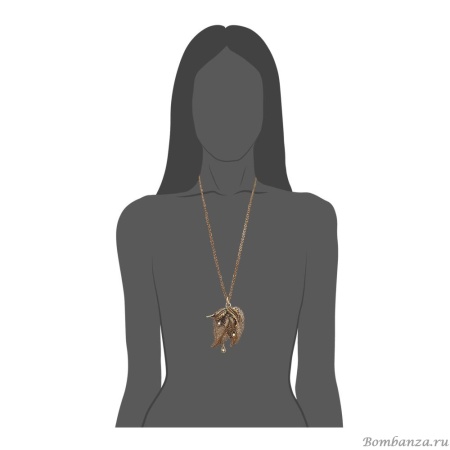 Колье Maurizio Mori, цепь, подвеска листья с жемчугом, MM-CO0920 Колье Maurizio Mori, цепь, подвеска листья с жемчугом, MM-CO0920