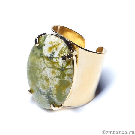 Кольцо Lanzerotti, Sirenetta, разъемное, с  яшмой лимонной в форме овала, LZ-20.03-105