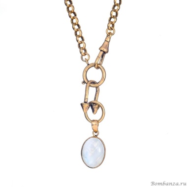 Колье Alcozer&J, с адуляром, AL2502-C78LX24 золотистый