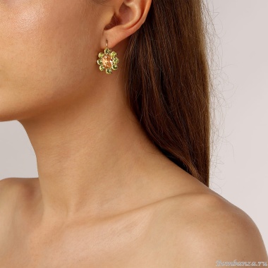Серьги Dyrberg Kern, VALENTINA SG PEACH / GOLDEN, 420040 G/BR Серьги Dyrberg Kern, VALENTINA SG PEACH / GOLDEN, 420040 G/BR