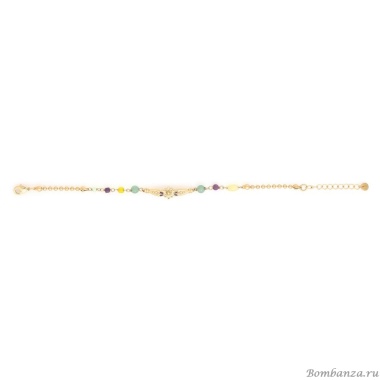 Браслет Franck Herval, Celinda, авантюрин, бусины, Swarovski, эмаль, FH25.2-13-73041 зеленый