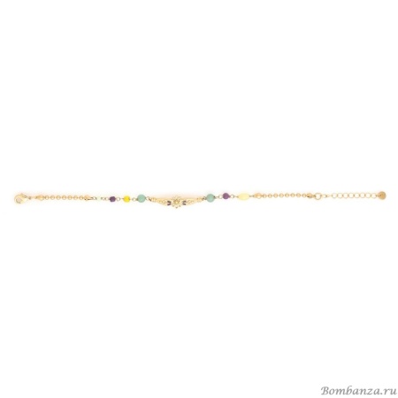 Браслет Franck Herval, Celinda, авантюрин, бусины, Swarovski, эмаль, FH25.2-13-73041 зеленый