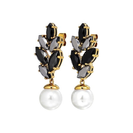 Серьги Dyrberg Kern, BALETE SG BLACK_WHITE PEARL, 470026