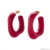Серьги Moon Paris, Lorian, полукольца из каучука, ML-24.03-025 красный Серьги Moon Paris, Lorian, полукольца из каучука, ML-24.03-025 красный