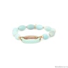 Браслет Nature Bijoux, Mississippi, стрейч, с амазонитом, деревом, эмалью, NB25.1-13-44060 бирюзовый