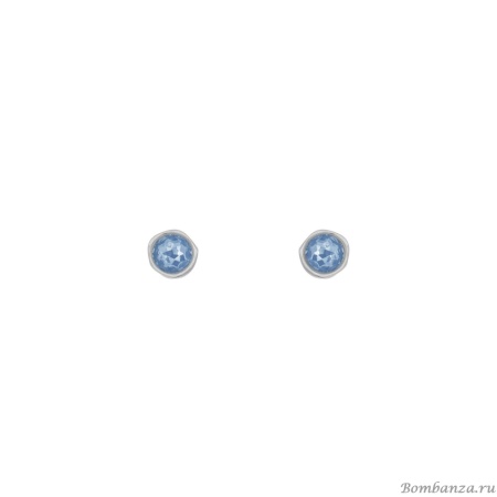 Пуссеты VIDDA, Fire, с кристаллом Swarovski, VD25.2-02323 голубой