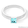 Кольцо Coeur de Lion, Aqua-Silver 18 мм 0501/40-2017 56