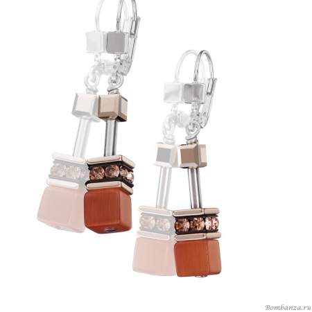 Серьги Coeur de Lion, Dark Orange, GeoCUBE®, 4016/20-0221 Серьги Coeur de Lion, Dark Orange, GeoCUBE®, 4016/20-0221. Германия
