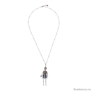 Подвеска Miamelie, кукла Джекки, MiA-2408-CL7434 серебристый Подвеска Miamelie, кукла Джекки, MiA-2408-CL7434 серебристый