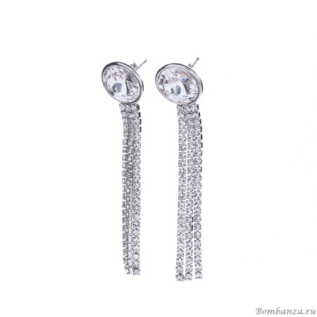 Серьги Moon Paris, Ringo, с кристаллами, MR-22.03-063 хрустальный