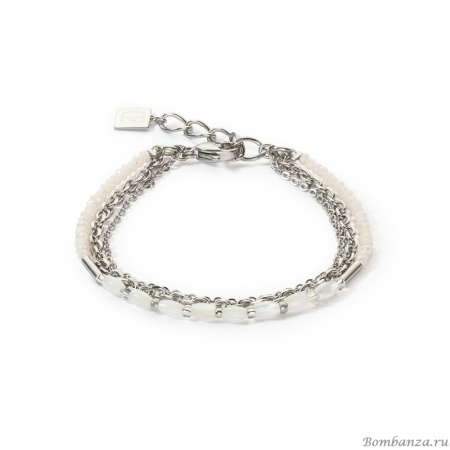 Браслет Coeur de Lion, White-Silver, 6005/30-1417