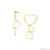 Серьги ORI TAO, Merida, с сердцами, OT24.2-12-32048 золотистый
