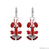 Серьги TARATATA, Mr Lobster, с цветной смолой, бусинами и шнуром, TT-T24-04723-103 красный Серьги TARATATA, Mr Lobster, с цветной смолой, бусинами и шнуром, TT-T24-04723-103 красный