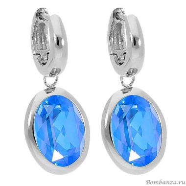 Серьги Qudo, Creole TIVOLA small S royal blue delite, 310686 BL/S Серьги Qudo, Creole TIVOLA small S royal blue delite, 310686 BL/S