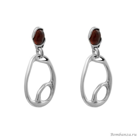 Серьги Ciclon, Deba, с муранским стеклом, CN-232615 коричневый