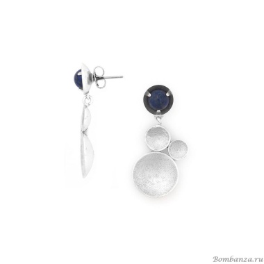 Серьги Ori Tao, Jimili, с лазуритом, OT24.2-12-32062 серебристый