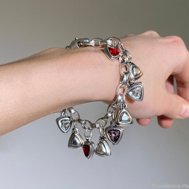 Браслет Ciclon, Fortuna, с кристаллами, CN-251108 красный