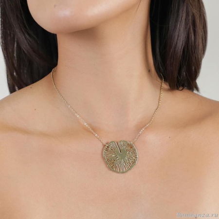 Колье Ori Tao, Water Lily, текстурированный метал, OT25.1-15-31860 золотистый