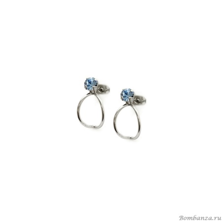 Серьги Catherine Bijoux, Starlight, с кристаллом, CB25.1-5403FS голубой