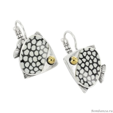 Серьги TARATATA, Sushi, с цветной смолой и стеклянными бусинами, TT-T25-06721-104 синий