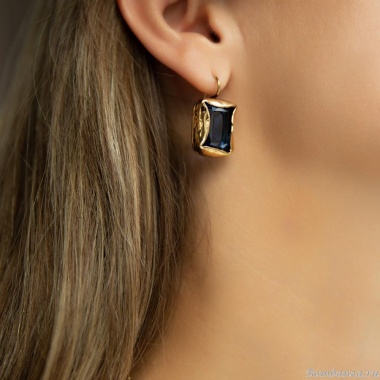 Серьги Thot Gioielli, с рейнстоуном, TG25.1-ORV27 синий