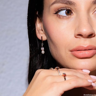 Серьги Coeur de Lion, Light Rose, 4354/21-1920 Серьги Coeur de Lion, Light Rose, 4354/21-1920