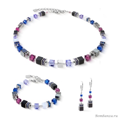 Колье Coeur de Lion, Blue-Purple, 3039/10-0708 Колье Coeur de Lion, Blue-Purple, 3039/10-0708