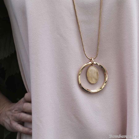 Колье Fiore Luna, CRYSTAL-PEACH OPAL