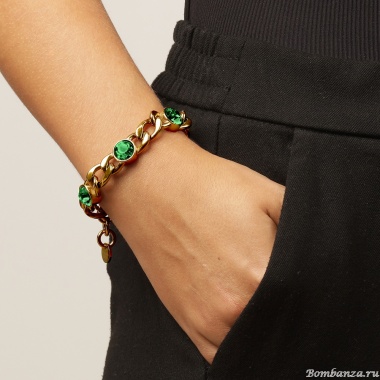 Браслет Dyrberg Kern, ARIANE SG EMERALD GREEN, 430034