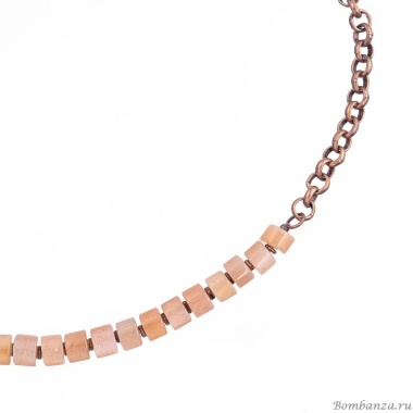 Колье Lanzerotti, Caramello, с солнечником и гематитом, LZ-24.11-479 коричневый