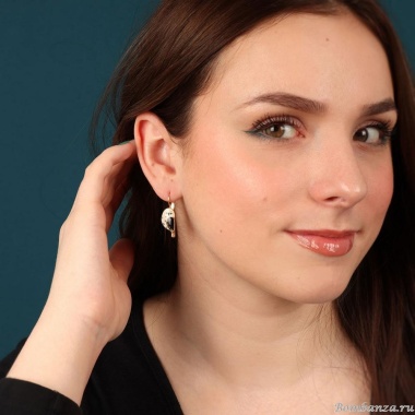 Серьги TARATATA, Clair de lune, со смолой, блестками и золотой краской, TT-H24-04731-201 белый Серьги TARATATA, Clair de lune, со смолой, блестками и золотой краской, TT-H24-04731-201 белый