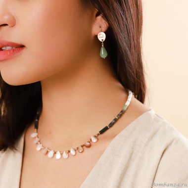 Комплект Nature Bijoux, Menthe a l`eau, серьги и браслет