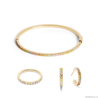 Кольцо Coeur de Lion, Multicolour Pastel Gold, 0146/40-1590 58