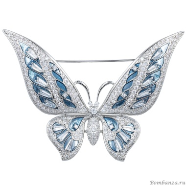 Брошь Бабочка Zircon, XR01278 S