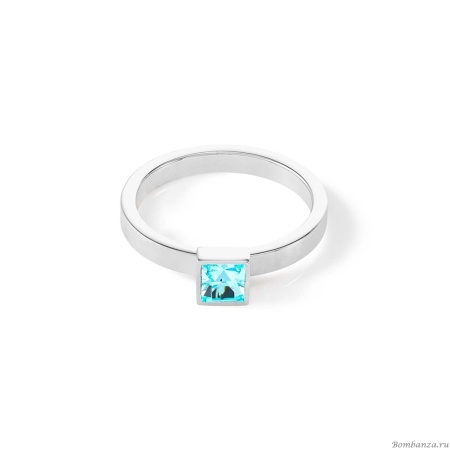 Кольцо Coeur de Lion, Aqua-Silver 19 мм, 0501/40-2017 60 Кольцо Coeur de Lion, Aqua-Silver 19 мм, 0501/40-2017 60